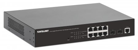 以太联 Intellinet 561167 8端口千兆以太网PoE+网絡管理交换机，带2个SFP端口