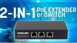 以太联Intellinet 推出_561266 2端口千兆高功率PoE+延长器中继器