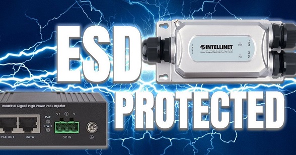 以太联 Intellinet 含ESD系列POE交换机、媒体转换器、PoE电源供应器和分配器具有你需要的保护